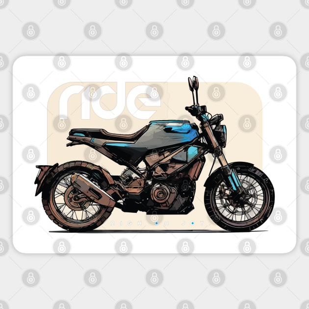 Ride husqvarna svartpilen 401 cyber Magnet by NighOnJoy